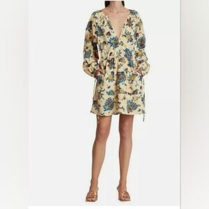 A.L.C Myra Paisley Shift Dress in Apricot Size 6